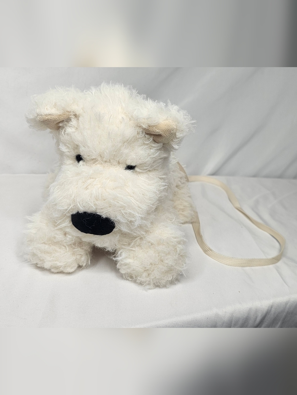 ​Jellycat Munro Scottie Dog Bag Plush White Terrier Puppy Crossbody Purse Rare
